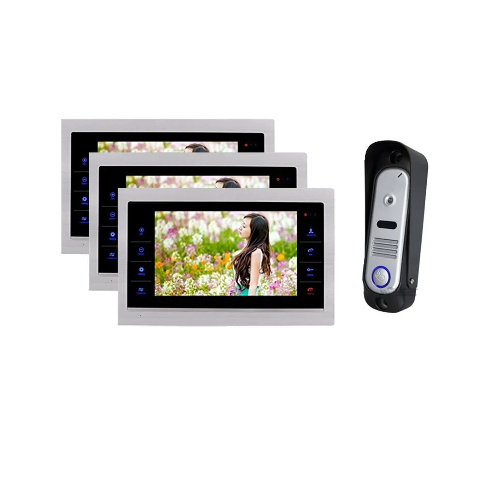 

Homefong 10 Inch Video Door Phone Doorbell LCD Monitor IR Camera Night View SD card (Not Included) 1V3