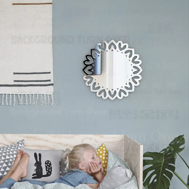 

Home Decor Bedroom Bathroom Room Decoration 3mm Acrylic Mirror Wall Cosmetic mirror wall mounted round wall mirror M025