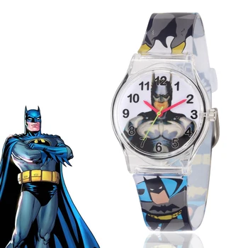 

Montre Enfant Transparent Soft Silicone Batman Kids Watches Cute Cartoon Children Watch Boys Girls Child Clock Relogio Infantil