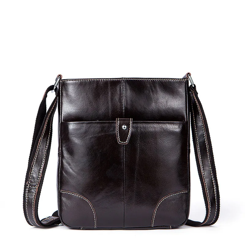 

Fashion luxury brand men's bag leisure retro Genuine Leather men shoulder bags retractable handle men Messenger bags