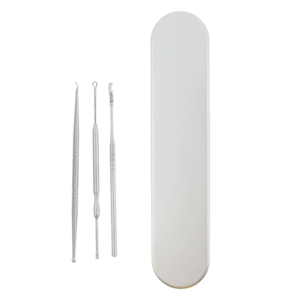 3Pcs Ear Wax Removal Tool Cleaning Set with Storage Box Kids Adults Daily