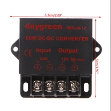 DC 24V To 12V 5A 60W Converter Step Down Regulator For Low Voltage Transformer