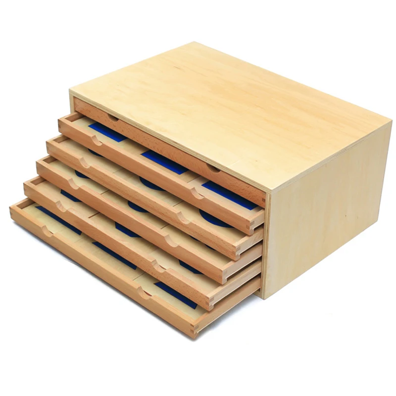  Montessori wooden teaching aids geometric panel panel enlightenment early education toys - 32959578587