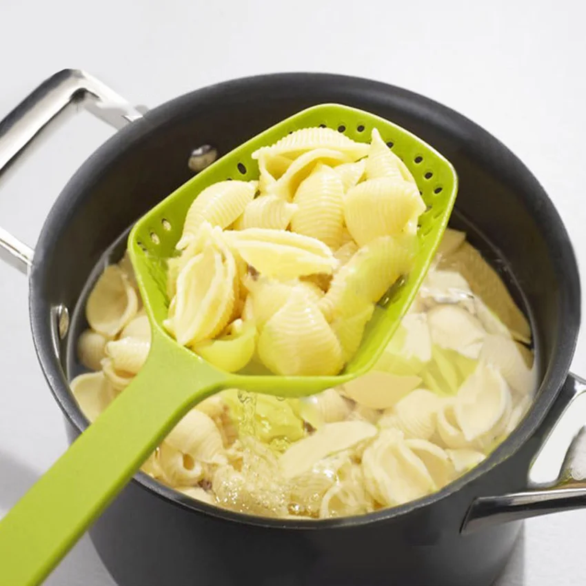 

Cooking Vegetable Shovels Strainer Heat Resistance Scoop Spoon Colander Soup Filter Home Gadgets Handle Skimmer Spoon