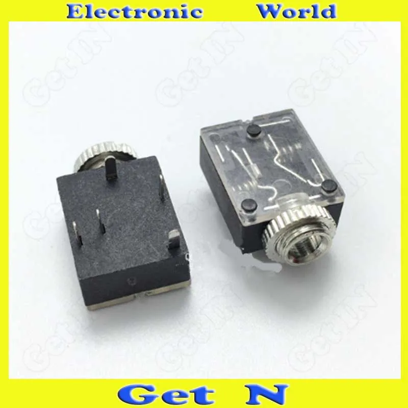 300pcs PJ 324M Headphone Connectors PJ324M 3 5mm Audio Video Sockets Jacks Female Plug with Screw