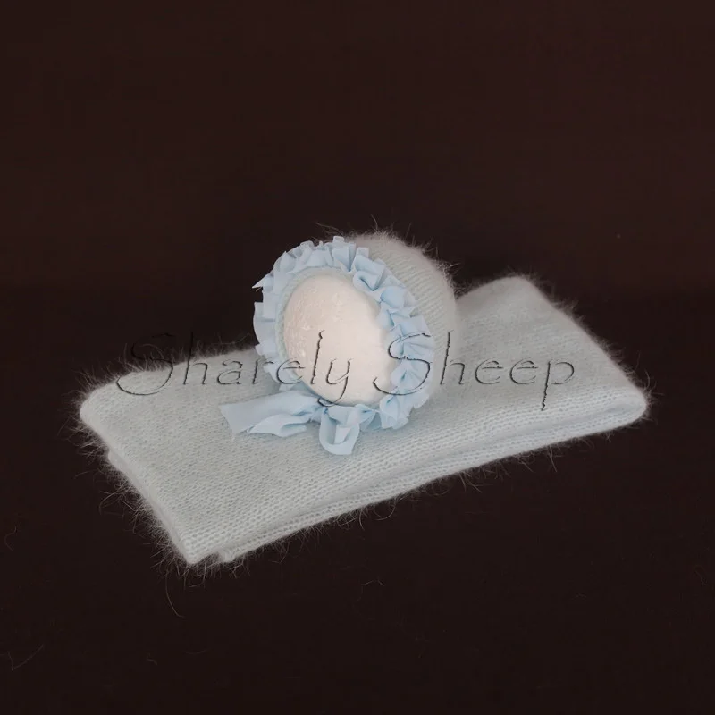 

High Quality Newborn Baby Boy Girl Wraps+Hat Photography Props Handmade Mohair Winter Hat Baby Photo Shoot Props bebe fotografia