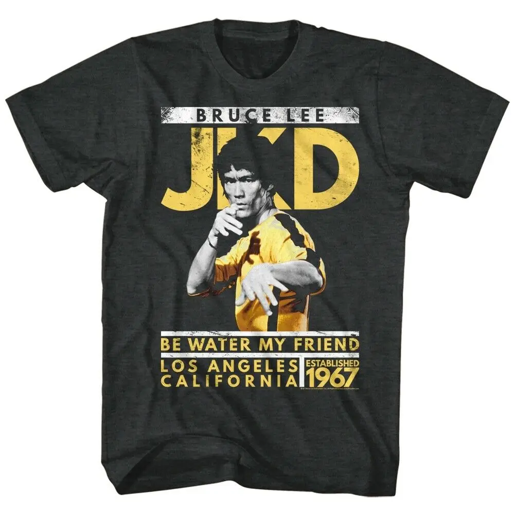 BRUCE LEE Men's Short Sleeve T-Shirt BLACK HEATHER JAY KAY DEE | Мужская одежда