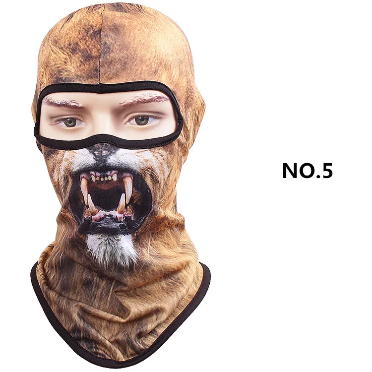 Велосипедная маска для всего лица 3D Cs шапки мотоциклетный шарф солнцезащитный крем для головы животное для пешего туризма Рыбалка велосипед забавная гримаса маска дышащая тонкая - Цвет: NO.5