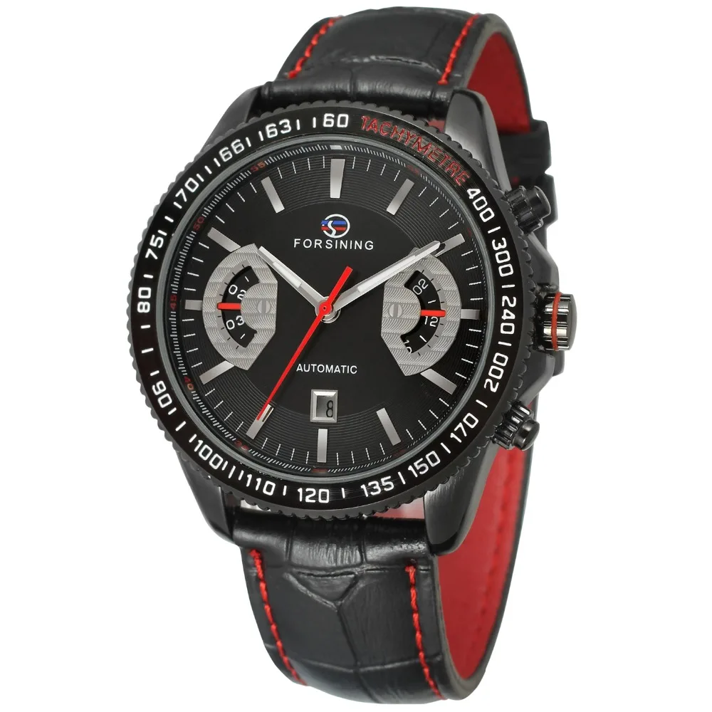 

Fashion FORSINING Men Luxury Brand Leather Casual Sports Watch Automatic Mechanical Wristwatches Gift Box Relogio Releges