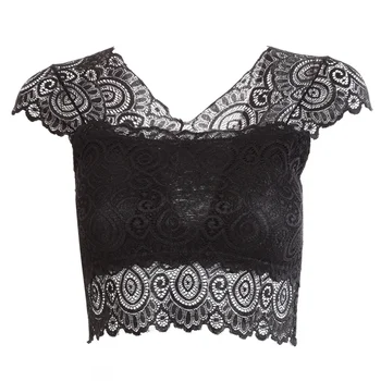 

Sexy Lace Vest Tank Bra for Women Bralette Bustier Crop Top Female Floral Cami Padded Tank Tops Women's Intimates Underwear