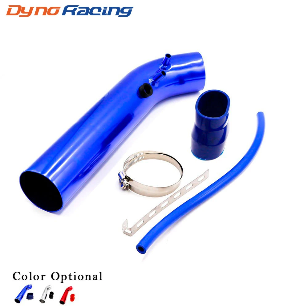 76mm//3inch Aluminum Alloy Universal Car Cold Air Intake Pipe Tube Hose Kit Filter System EBTOOLS Air Intake Pipe Silver