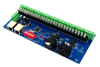 

27channel(9groups) easy dmx512 decoder;DC12-24V input;constant voltage PWM output;with XLR&RJ45 interface