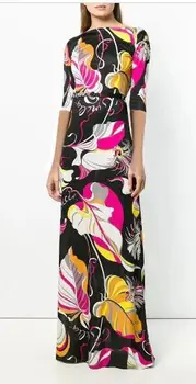 

New summer fashion lady, high quality stretch knitted half sleeveless , extended beach silk jersey dress.