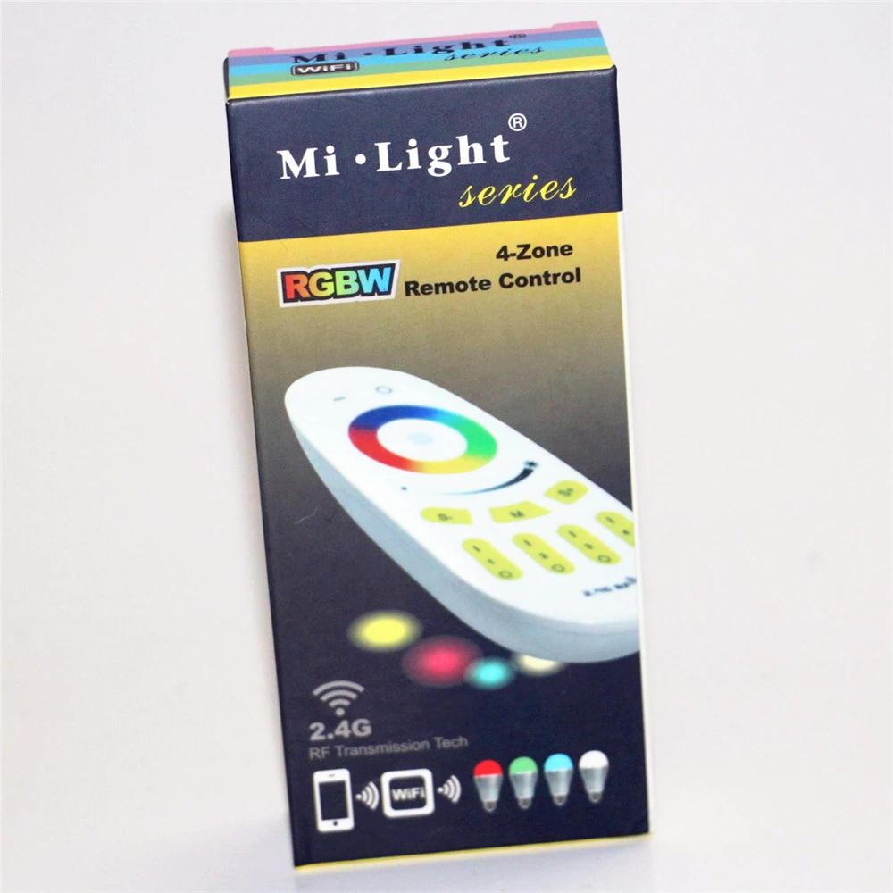 Mi Light 1 X сенсорный экран 4-зона, RGBW Пульт дистанционного управления+ 4 X DC12-24V 2,4G RF беспроводной RGB контроллер для 3528 5050 RGB светодиодные полосы света