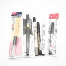 Kuretake pincel canetas desenho preto cor 6 peças japão bimoji mangaka flexível MS-7700 fudegokochi RB-6000AT cor limpa