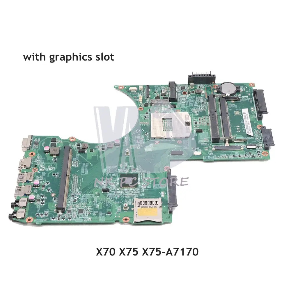 NOKOTION материнская плата для ноутбука TOSHIBA Qosmio X70 X75 X75-A7170 материнская плата DA0BDDMB8H0 A000240360 17,3 дюймов с графическим слотом