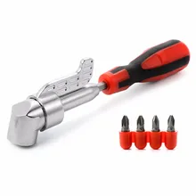 ALLSOME Профессиональный правый угол 90 градусов Поворотная ручка отвертка для Phillips адаптер HT160