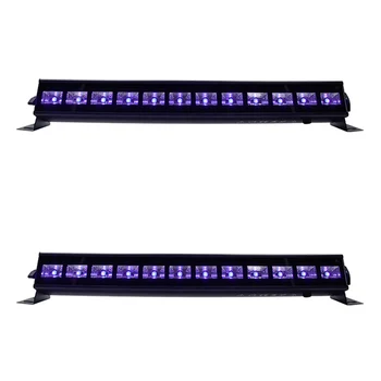 

12LED Light Effect Stage Bar Haunted House Rays Paint Sterilizer Ink Glass Cure Glue Tube UV Led Ultraviolet Lamp EU/US Plug