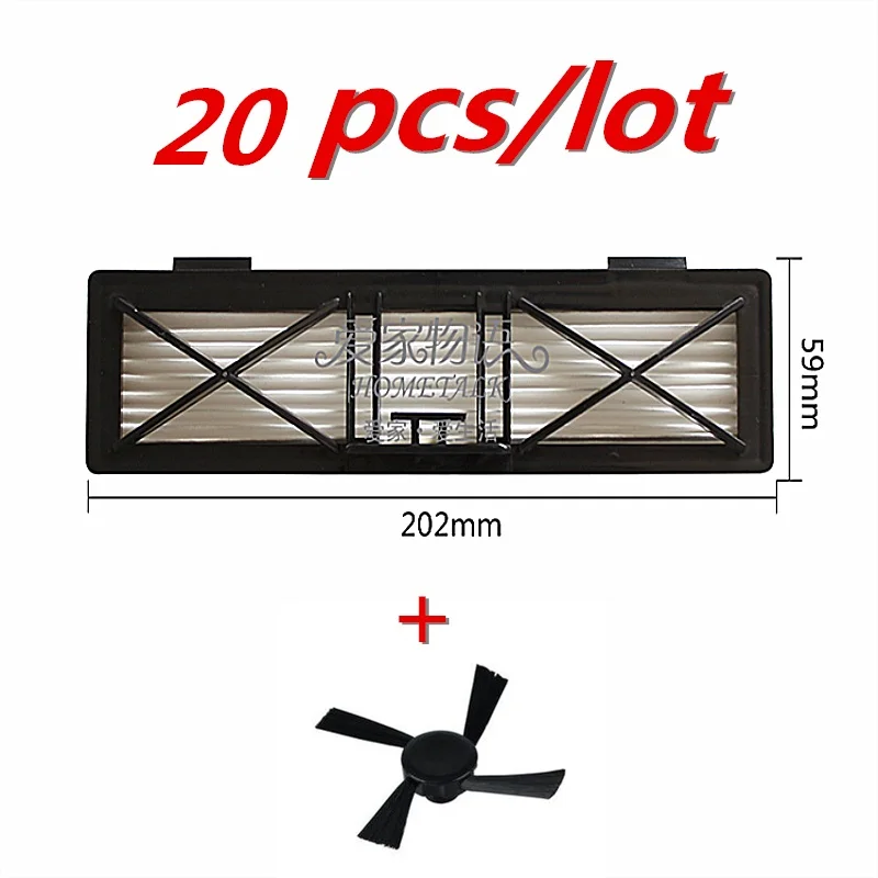

20 pieces / batch (10*filter and 10*side brushes) Replacement Neato Botvac 85 70e 75 80 Robot filter cleaning brush