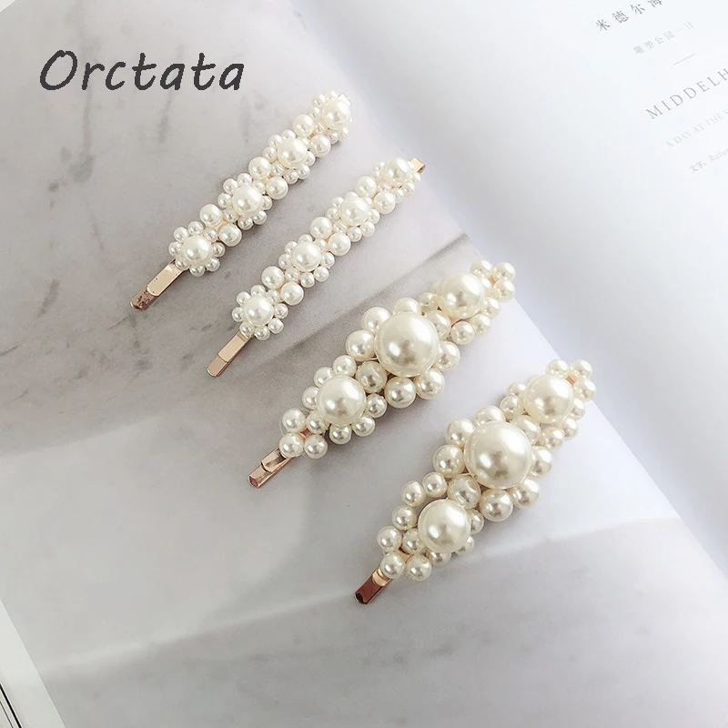 

Korean Fashion Artificial Pearl Hair Clips for Women Vintage Hairpins Barrettes Headwear Hair Ornament Girls Hair Accessories