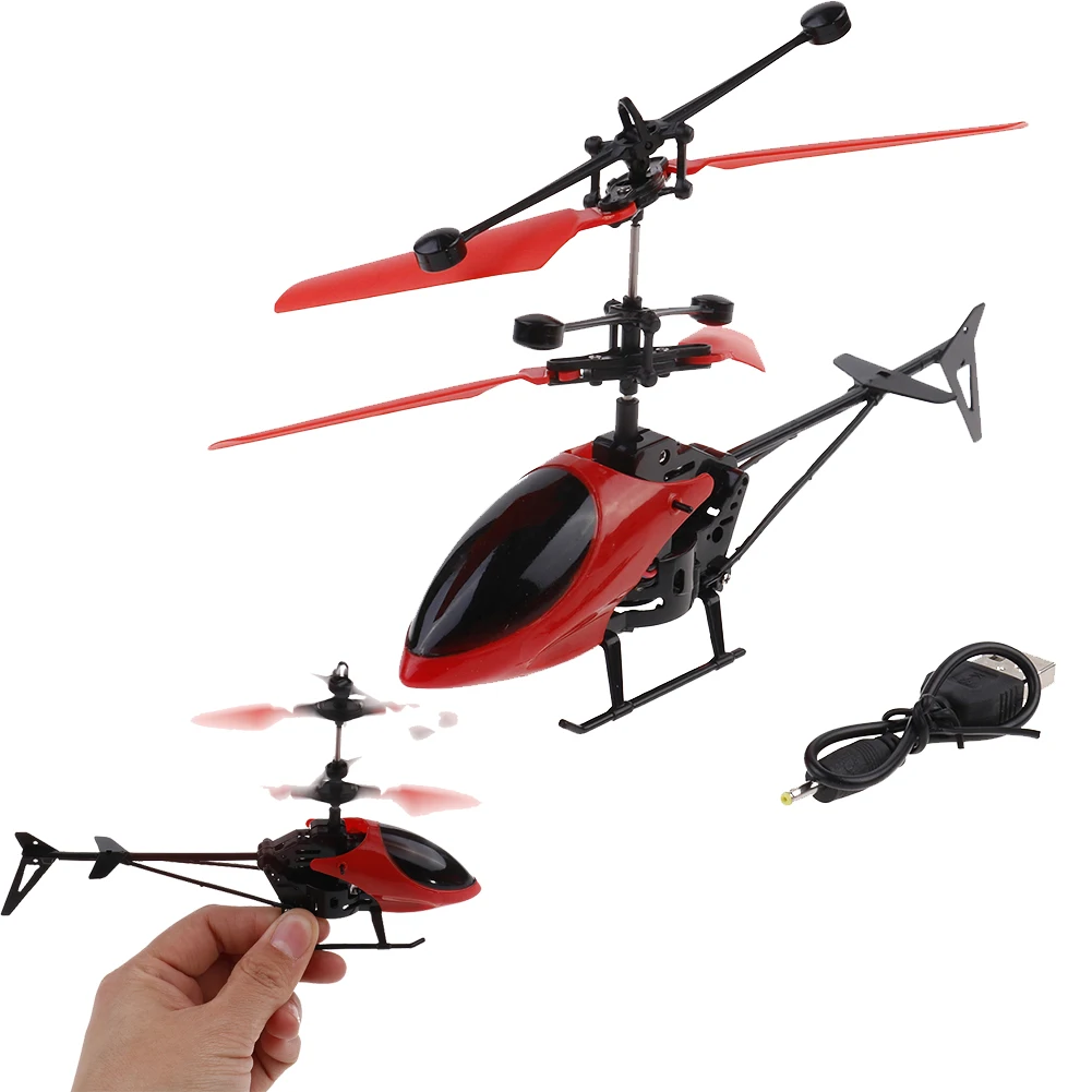 Flying Mini Infrared Induction RC Helicopter Drone Red Yellow Blue With