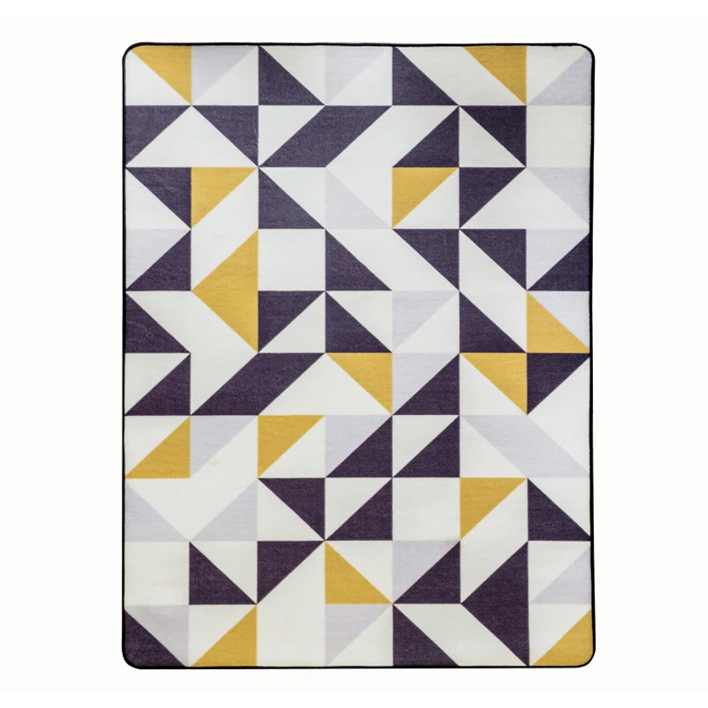 Ковер с геометрическим рисунком в Северной Европе, моющийся, нескользящий, домашний коврик, мягкий, прочный, напольный коврик