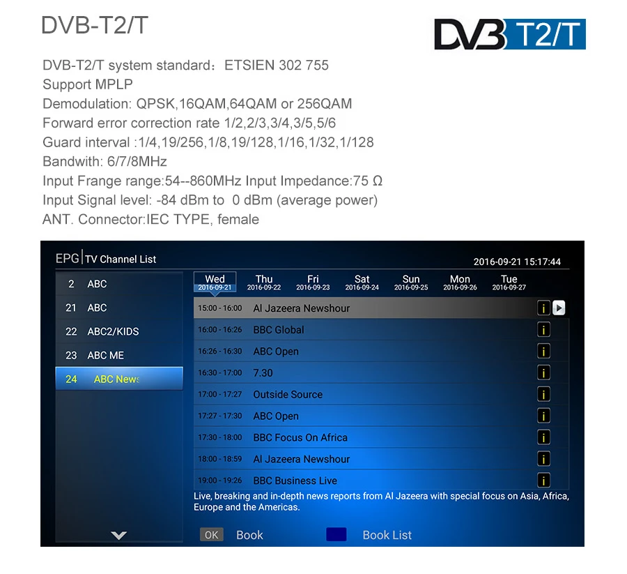 Mecool KI PRO DVB-T2 Android Smart tv Box DDR4 2 ГБ/16 ГБ DVB T2 S2 Android 7,1 Amlogic S905D 2,4G/5G 4K спутниковый ресивер