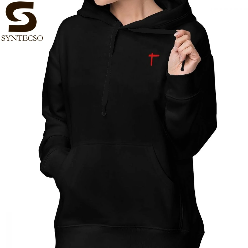 

Indochine Hoodie Indochine Hoodies Long Sleeve XL Hoodies Women Simple Cotton Graphic Street wear Red Pullover Hoodie