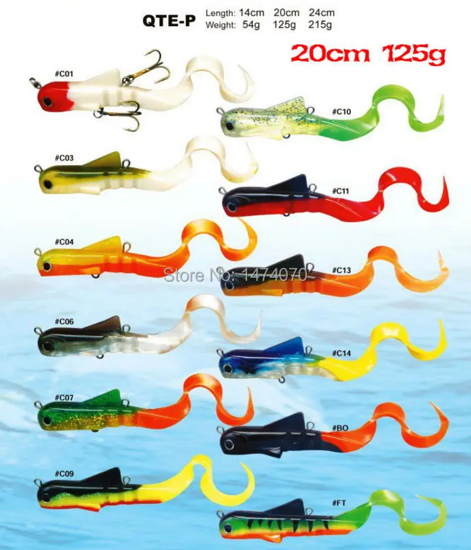 

Free Shipping Grownups Toy QTE-P 20cm 125g/pc BASF material Emulate Fish