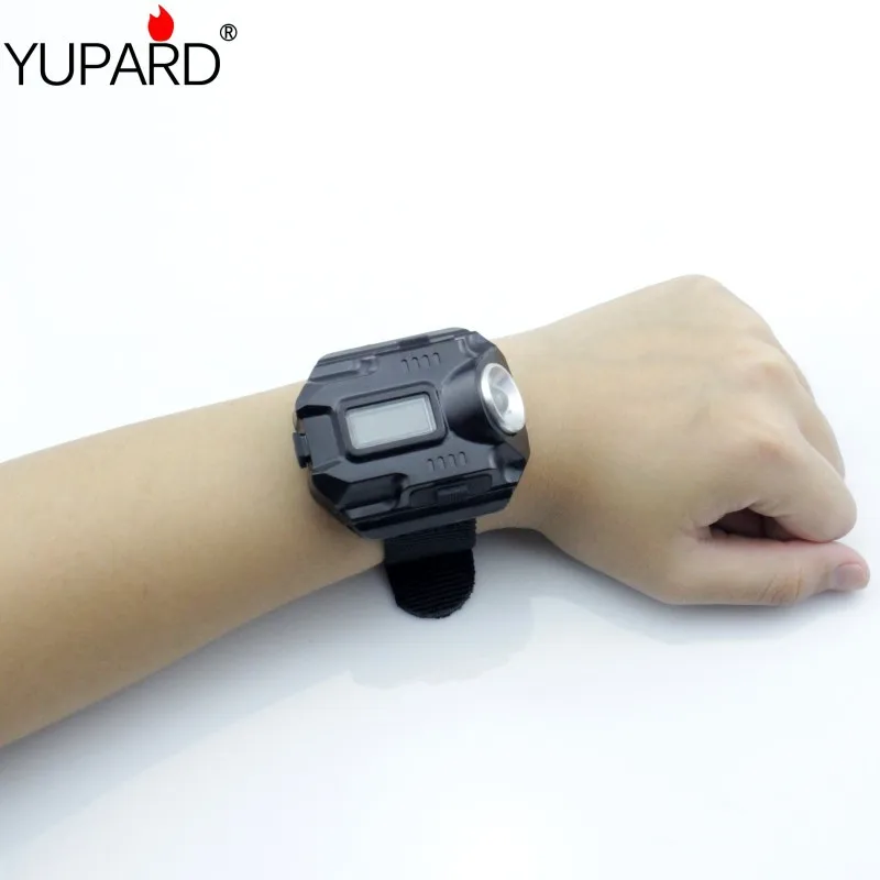 YUPARD Wrist band table lamp Q5 led beads built-in rechargeable battery flashlight outdoor electronic watch Flashlight | Лампы и