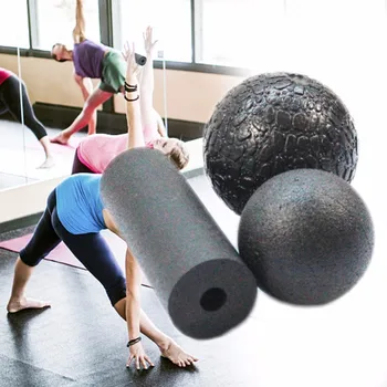 

3 in1 Set EPP Hollow Yoga Column Foam Roller Blocks for Deep Tissue Fascia Massage Glossy Yoga Ball Gym Yoga Fitness Equipment