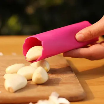 

Random Color!! 1PCS Magic Silicone Garlic Peeler Peel Easy Useful Kitchen Creative Tools Hot