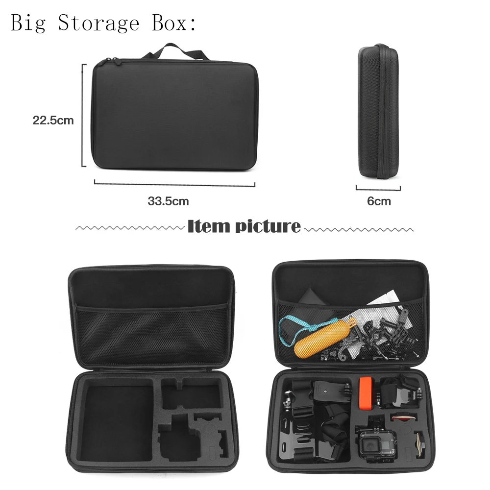 Портативный чехол SHOOT Eva для камеры GoPro Hero 8 7 6 5 Black Xiaomi Yi 4K SJCAM Sj8 pro M20 Dji аксессуары