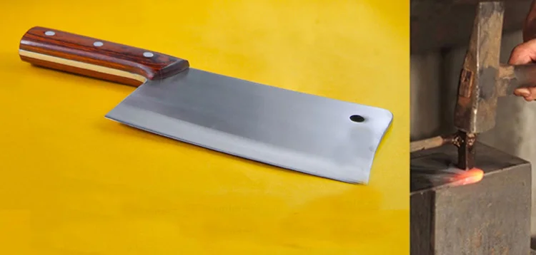 Кованый нож из нержавеющей стали, профессиональный нож для резки костей, нож для резки больших костей, ножи для дров, кухонный нож для резки, топор, мясник