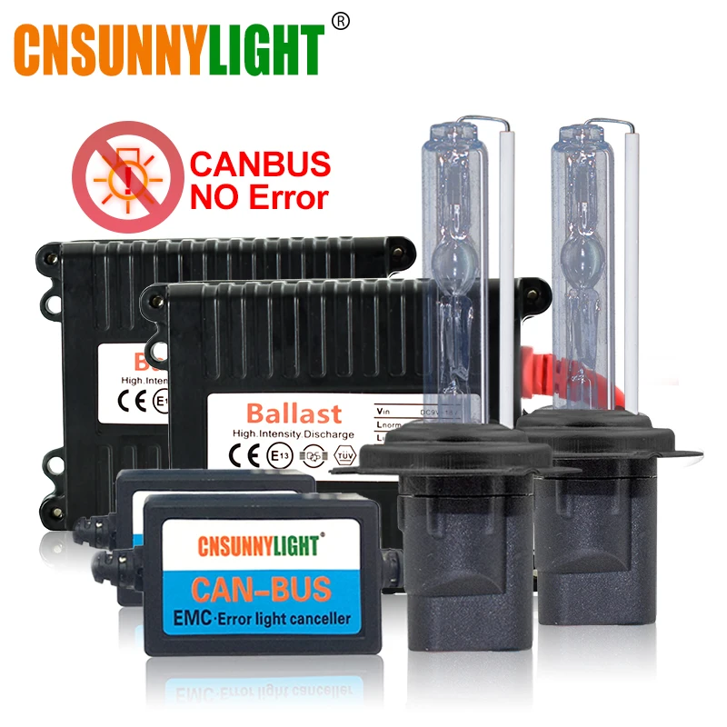 CNSUNNYLIGHT AC 12 в 35 Вт CANBUS ксеноновые HID H7 H1 H11 фары без ошибок 4300 К 6000 К 8000 К H4 9005 9006 880 H3 Противотуманные авто лампы