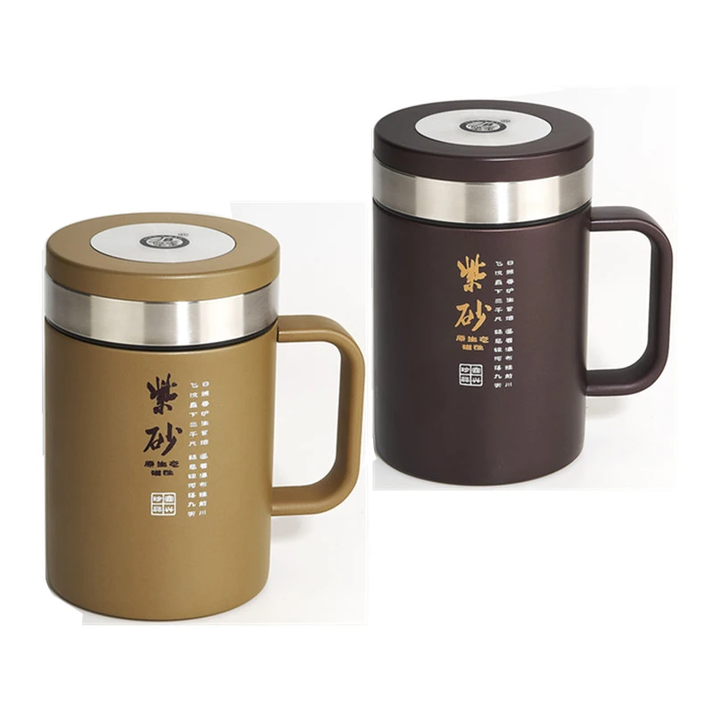 

2017 High-grade Magnetized Stainless Steel Vacuum Cup Clay Inner Handgrip Thermo 580ml Insulation Mug Coffee Health Care