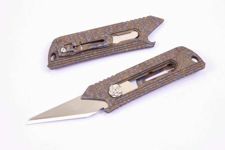 

EDC One Ultra-thin And Lightweight Titanium Alloy Utility Knife 2 Generations One-hand Opening And Closing M390 steel