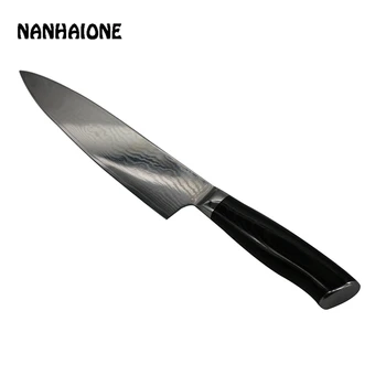 

NANHAIONE Chef Knives New Damascus Steel Knives Micarta Handle Shape 8 inch 67 Layers Damascus Knife CL020