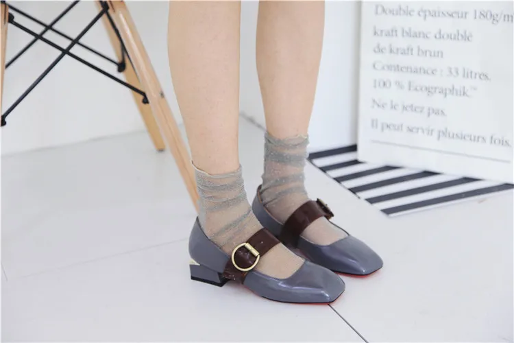 Модные фатиновые носки женские прозрачные длинные носки тонкие носки уличная одежда для девочек Medis - Цвет: light  gray