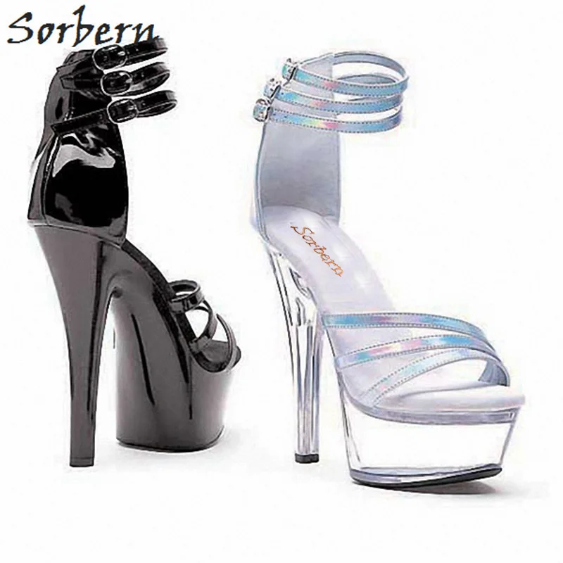 

Sorbern 2018 Women Sexy Pumps Shoes 15CM Heels Height Buckle Strap Zapatos Mujer Platform Heels Women Pumps