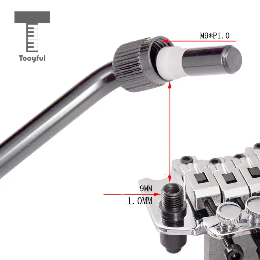 Tooyful Black Electric Guitar Tremolo Arm Socket Whammy Bar Jack for Tremolo Bridge Parts
