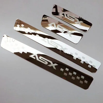 

Stainless Steel Door Sill Stripl Scuff Plate for Mitsubishi ASX 2011 2012 2013 2014 Car Styling Stickers Accessories 4 Pcs