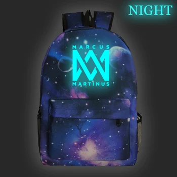 

High Quality Marcus Martinus Luminous Backpack Fashion New Pattern Back to College Mochila Beautiful Students School Rucksack