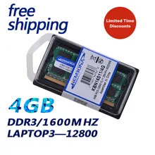 KEMBONA ноутбук памяти 4 Гб DDR3 PC3-12800s 1600 МГц SO-DIMM ram 1,5 в