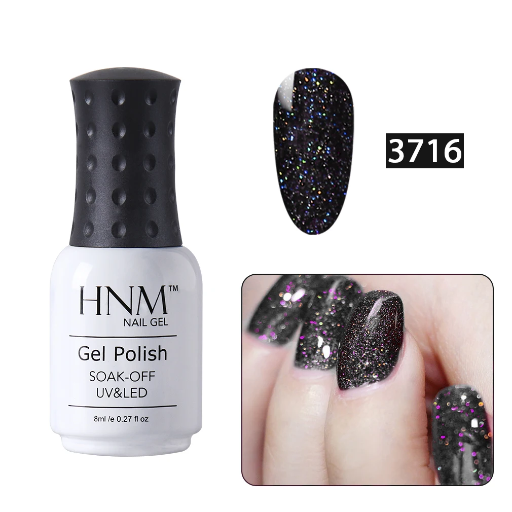 HNM 8 мл неоновый Блестящий Гель-лак для ногтей замачиваемый УФ светодиодный светильник для самостоятельного дизайна ногтей долговечный лак - Цвет: 3716