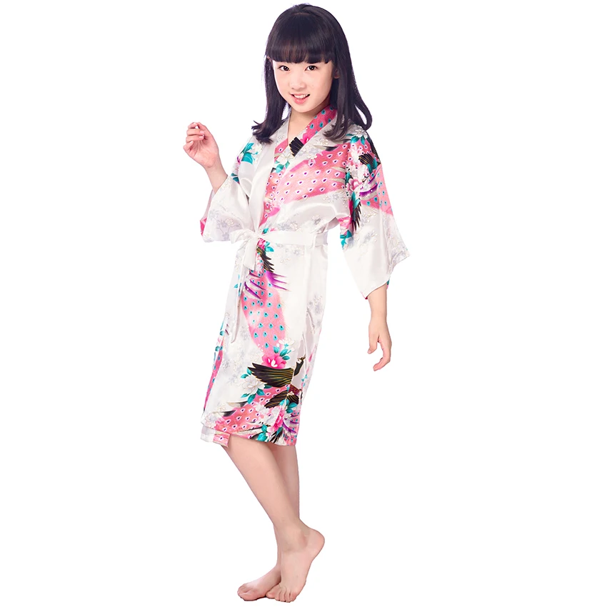 Girls satin kimono robes (4)