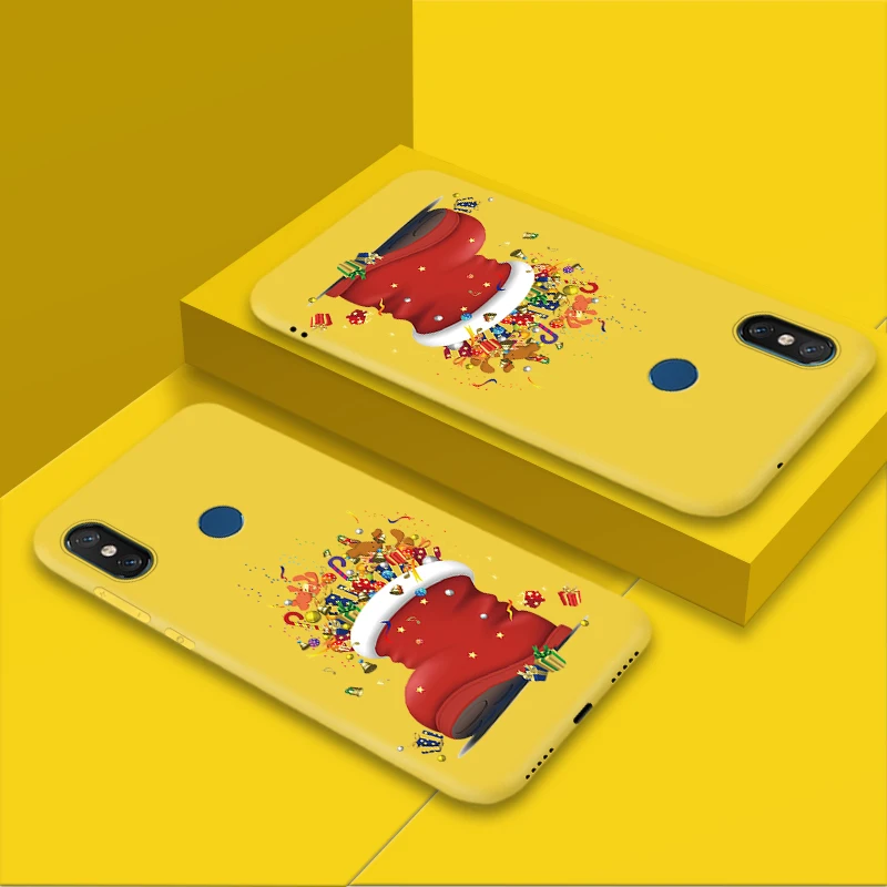 Рождественский чехол JURCHEN для телефона Xiaomi Mi 8 SE Lite 6 Xiomi A2 6X силиконовый мягкий