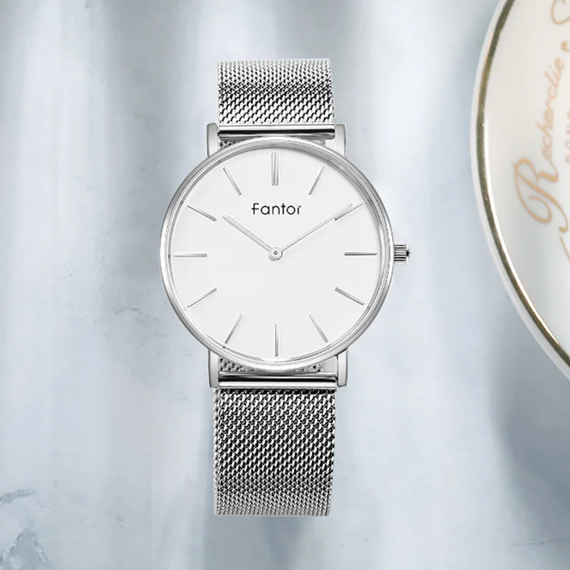 

Fantor Ultra Thin Minimalist Watch Men Top Brand Casual Mesh Steel Quartz Wristwatch Mens Waterproof Watches relogio masculino