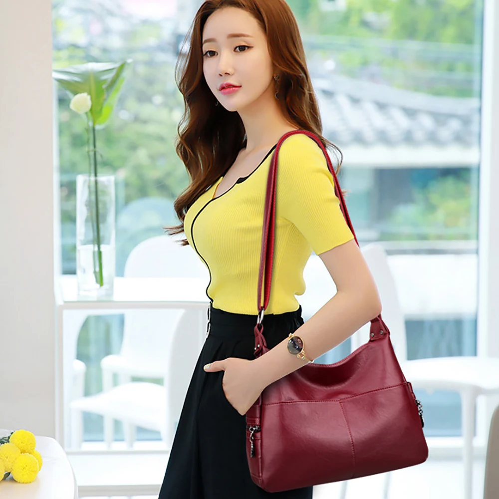 Lanzhixin النساء غسلها حقائب يد جلدية حقائب كتف المرأة حقيبة ساع الفاخرة مصمم Crossbody أكياس أعلى-حقائب بيد 990 ثانية Lanzhixin النساء غسلها حقائب يد جلدية حقائب كتف المرأة حقيبة ساع الفاخرة مصمم Crossbody أكياس أعلى-حقائب بيد 990 ثانية