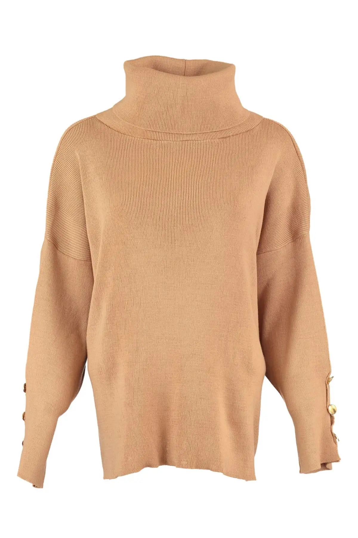 

Trendyol WOMEN-Camel Handle Button Detail Sweater Sweater TWOAW20DU0007